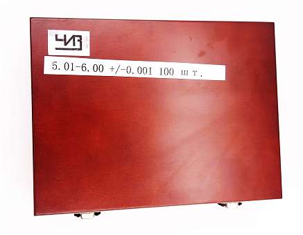 Набор гл.калибров 5,01-6,0 +/-0,001 шаг 0,01 100 шт. Фото N2